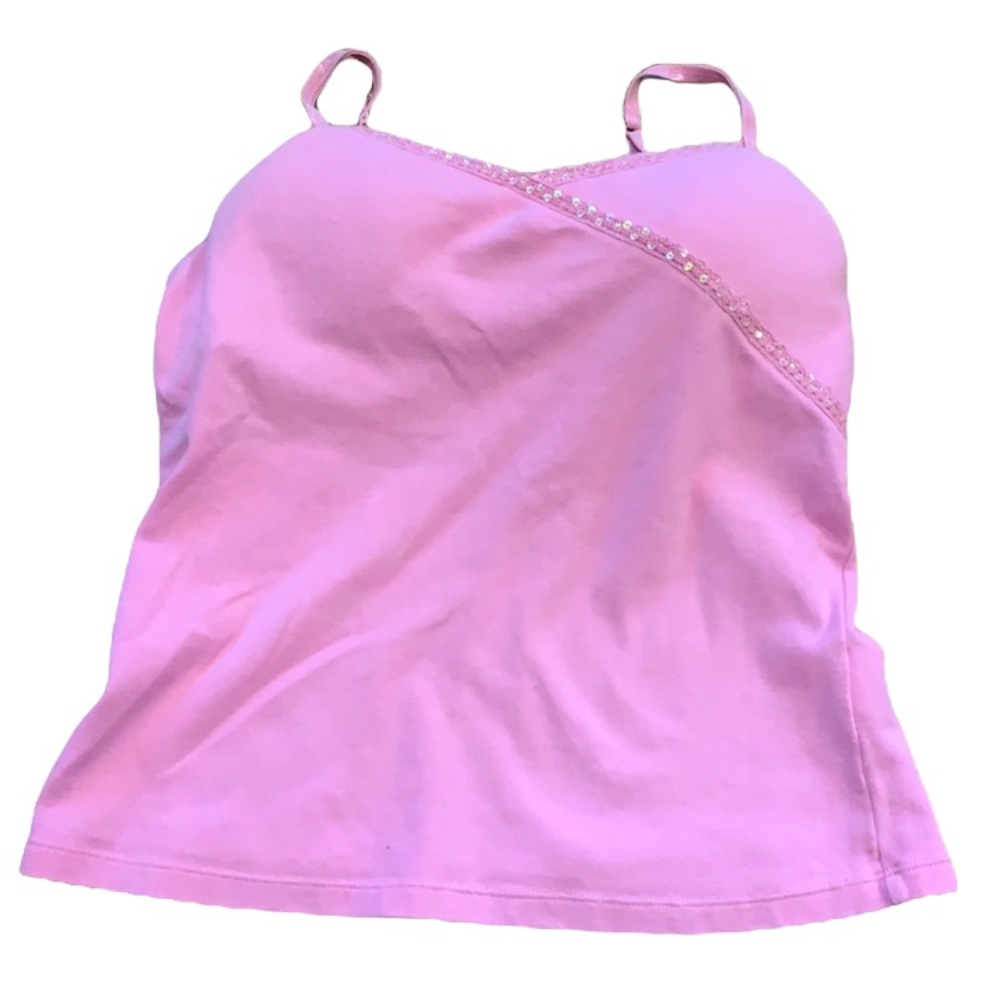 Pink Camisole with Built-in Bra